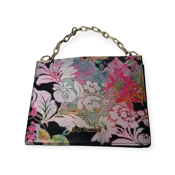 Enzo Angiolini small Floral print bag with gold chain handle - Picture 2 of 12